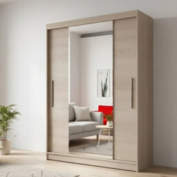 Sliding Wardrobe Neomi 01 120 Cm With Mirror Body Sonoma Front Sonoma - thumbnail 1