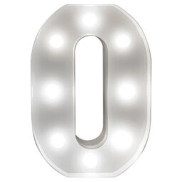 Battery Powered 3D Letter O Led Light - Freestanding Or Wall Mounted Alphabet Lighting Home Or Party Decoration - H22 X W14 X D3Cm - thumbnail 1
