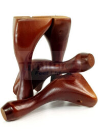 L&F Queen Anne Wooden Legs Dark Oak 150mm High Set Of 4 Replacement Furniture Feet Chairs Sofas Footstools (Self Fixed) - thumbnail 5