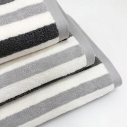 Allure Bath Fashions Cali Luxury Striped Hand Towel - Grey - thumbnail 2