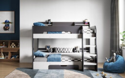 Flair Flick Bunk Bed With Shelves And Drawer - Grey - thumbnail 2