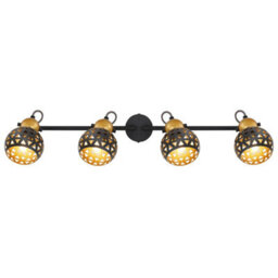 Luminosa Lighting Luminosa Sarra Ceiling Spotlight Bar Matt Black 4X E14 - thumbnail 4