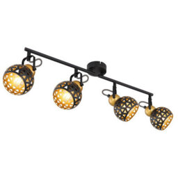 Luminosa Lighting Luminosa Sarra Ceiling Spotlight Bar Matt Black 4X E14 - thumbnail 1