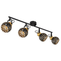Luminosa Lighting Luminosa Sarra Ceiling Spotlight Bar Matt Black 4X E14 - thumbnail 2