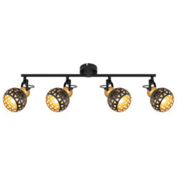 Luminosa Lighting Luminosa Sarra Ceiling Spotlight Bar Matt Black 4X E14 - thumbnail 3