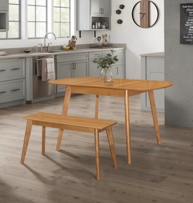 Hallowood Furniture Aston 90Cm Bench In Light Oak Finish - image 1