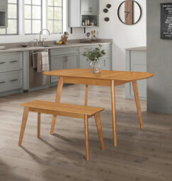 Hallowood Furniture Aston 90Cm Bench In Light Oak Finish - thumbnail 1
