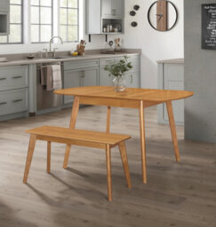 Hallowood Furniture Aston 90Cm Bench In Light Oak Finish - thumbnail 8