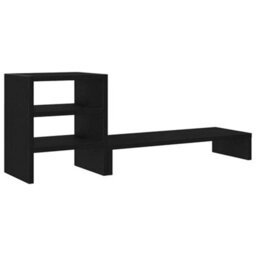Walplus Monitor Stand With Desk Organiser Black Oak Engineered Wood - thumbnail 2
