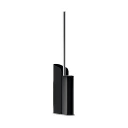 Cosmic Silicone Toilet Brush, Floor Or Self-Adhesive, Slim Design, Award-Winning Design, Black, Flat Collection - thumbnail 1