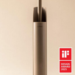 Cosmic Silicone Toilet Brush, Floor Or Self-Adhesive, Slim Design, Award-Winning Design, Black, Flat Collection - thumbnail 7