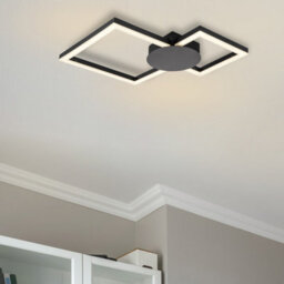 Cosylyte Miles Bathroom Double Square Integrated Led Ceiling Light - Matt Black - thumbnail 1