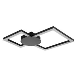 Cosylyte Miles Bathroom Double Square Integrated Led Ceiling Light - Matt Black - thumbnail 4