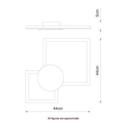 Cosylyte Miles Bathroom Double Square Integrated Led Ceiling Light - Matt Black - thumbnail 8
