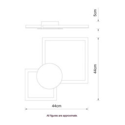 Cosylyte Miles Bathroom Double Square Integrated Led Ceiling Light - Matt Black - thumbnail 9