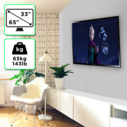 "Duronic Tvb103M Tilt Adjustable Tv Bracket, Wall Mount With Vesa 600X400mm For Flat Screen Television 33-65""" - thumbnail 3