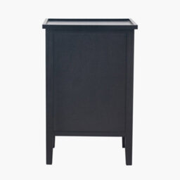 Pacific Lifestyle Satin Black Wood 3 Drawer Bedside Unit - thumbnail 4