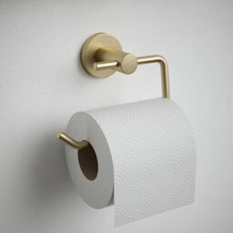 Rothley Satin Brass Round Toilet Roll Holder - thumbnail 3