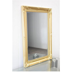 Biznest Large Vintage Gold Ornate Leaner Wall Hanging Mirror