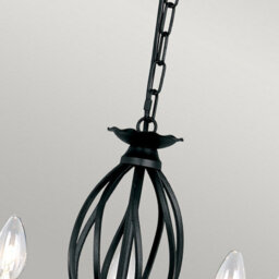 Luminosa Lighting Elstead Artisan 5 Light Chandelier Black Finish, E14 - thumbnail 3