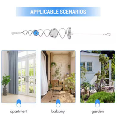 Wind Chime Windmill Crystal Metal Wire Crystal Ball Wind Spinner Bell Spiral Tail For Outdoor Garden Decoration - image 1