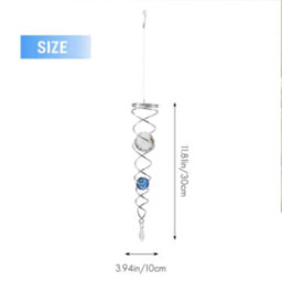 Wind Chime Windmill Crystal Metal Wire Crystal Ball Wind Spinner Bell Spiral Tail For Outdoor Garden Decoration - thumbnail 5