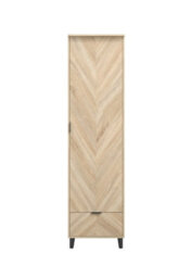 LPD Stockholm Chevron 1 Door Wardrobe - Sonoma Oak Finish With Chevron Pattern - thumbnail 1