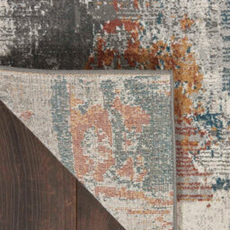 Grey Multicoloured Modern Abstract Easy To Clean Rug For Dining Room Bedroom & Living Room-66 X 229Cm (Runner) - thumbnail 6