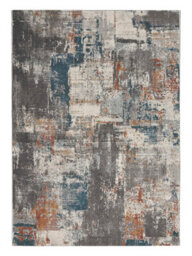 Grey Multicoloured Modern Abstract Easy To Clean Rug For Dining Room Bedroom & Living Room-66 X 229Cm (Runner) - thumbnail 8