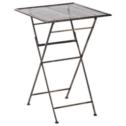 Beliani Garden Bar Table Bormio 60 Cm 60 Cm Metal Black - thumbnail 1