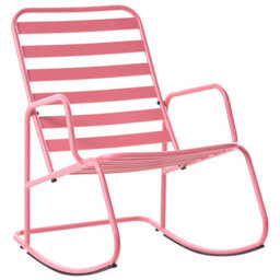 Beliani Garden Rocking Chair Turi Metal Pink