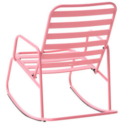 Beliani Garden Rocking Chair Turi Metal Pink - thumbnail 5