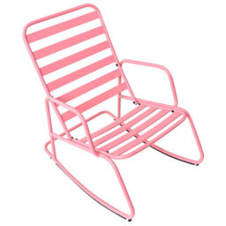 Beliani Garden Rocking Chair Turi Metal Pink - thumbnail 6