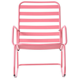 Beliani Garden Rocking Chair Turi Metal Pink - thumbnail 4