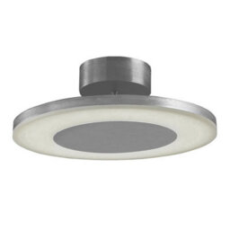 Luminosa Lighting Luminosa Hemisferic Ceiling 1 X 28W Led Round 3000K, 1800Lm, Satin Aluminium / Frosted Acrylic, 3Yrs Warranty