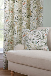 Sundour Cleo - Fully Lined Floral Curtains - Pencil Pleat - Polycotton (Willow, Filled Cover - 18'' X 18'' (Single)) - thumbnail 5