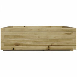 Berkfield Rustic Garden Planter 80X80X26.5 Cm Impregnated Wood Pine - thumbnail 6