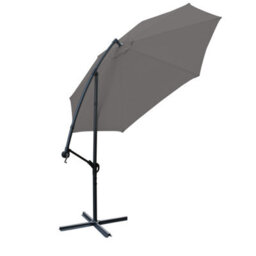 Sundaze 3M Grey Cantilever Banana Parasol Crank Handle Patio Garden Umbrella With Base Weights & Cover - thumbnail 5