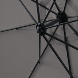 Sundaze 3M Grey Cantilever Banana Parasol Crank Handle Patio Garden Umbrella With Base Weights & Cover - thumbnail 7