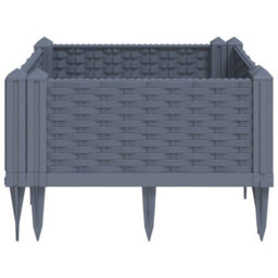 Berkfield Garden Planter With Pegs Blue Grey 42.5X42.5X28.5 Cm Pp - thumbnail 5