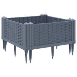 Berkfield Garden Planter With Pegs Blue Grey 42.5X42.5X28.5 Cm Pp - thumbnail 6