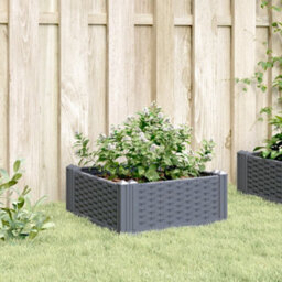 Berkfield Garden Planter With Pegs Blue Grey 42.5X42.5X28.5 Cm Pp - thumbnail 3