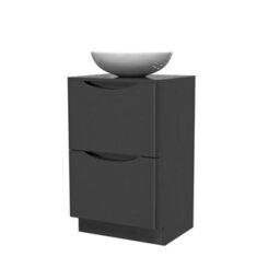 Nes Home Matte Grey 800mm Freestanding Vanity Unit With Round Ceramic Basin - thumbnail 7