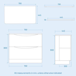 Nes Home Matte Grey 800mm Freestanding Vanity Unit With Round Ceramic Basin - thumbnail 6