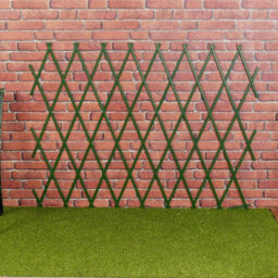 Urbn-Garden 106Cm Height Expanding Green Plastic Wall Foldable Trellis Fence Climbing Plants Garden Decor