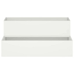 Berkfield Modern Garden Planter White 100 X 60 X 45 Cm Steel - thumbnail 6