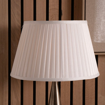 Pacific Lifestyle 30Cm Ivory Poly Cotton Pleat Lampshade Empire White Pleated Table Lamp Shade - image 1