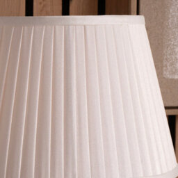 Pacific Lifestyle 30Cm Ivory Poly Cotton Pleat Lampshade Empire White Pleated Table Lamp Shade - thumbnail 2