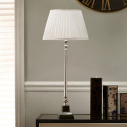 Pacific Lifestyle 30Cm Ivory Poly Cotton Pleat Lampshade Empire White Pleated Table Lamp Shade - thumbnail 4