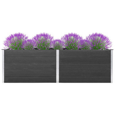 Berkfield Garden Raised Bed 200X50X91 Cm Wpc Grey - image 1